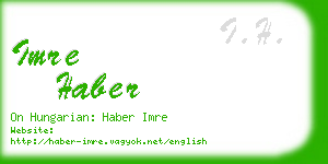 imre haber business card